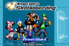 Disney Sports Skateboarding title screen for GameBoy Advance
